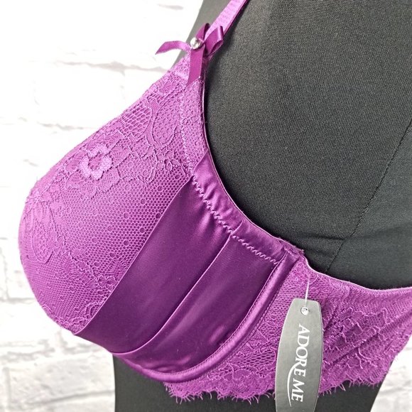 NWT - Adore Me Grape padded underwire bra 38DD - Picture 3 of 8